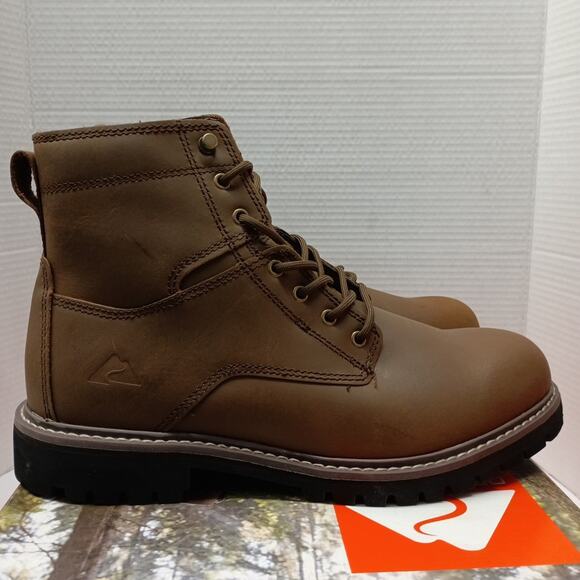 Ozark Trail Mens Mountain Hiking Boots Size 10 Brown Leather - Picture 1 of 8